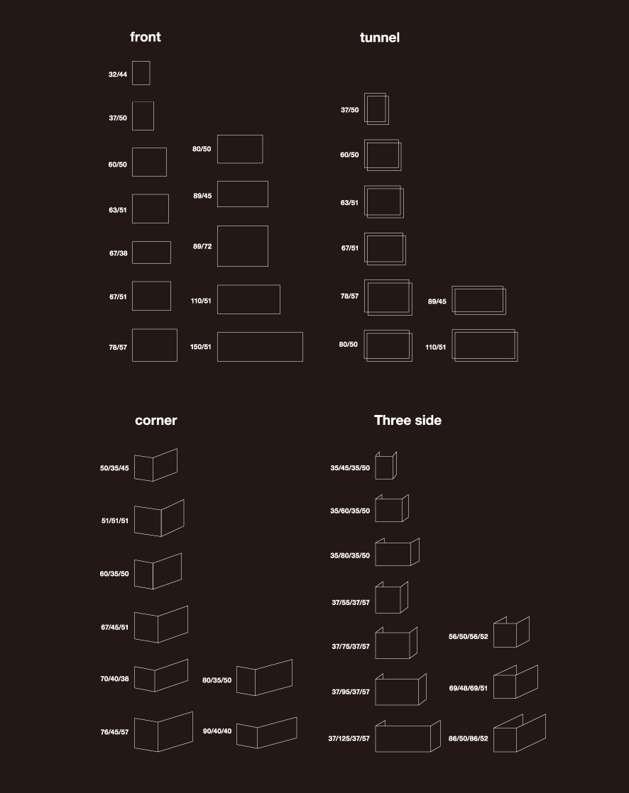 有名建築も一般住宅も豊富なモデル数とサイズ展開